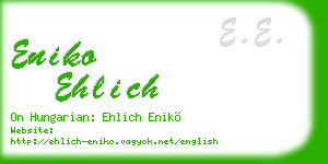 eniko ehlich business card